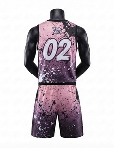 Ensemble de maillot de basket-ball blanc pour femme, impression par transfert thermique, col rond, sans manches, évacuation de l'humidité, coupe athlétique - Product Image 6