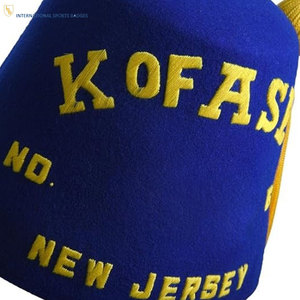 Service OEM ODM disponible, chapeaux Fez de la franc-maçonnerie, tissu de qualité supérieure, décontractés avec options de broderie personnalisées - Product Image 5