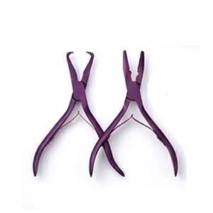 Kit complet d'outils pour extensions de cheveux en acier inoxydable, outils d'installation de micro-anneaux, outils professionnels pour l'ajustement des extensions de cheveux - Product Image 1