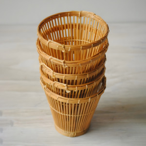 Portavasos de Bambú Tejido a Mano Ecológico, Precio Más Bajo, Accesorios de Comedor Naturales - Product Image 6