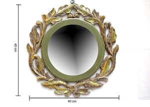 Hand Carved Round Wooden Wall <b>Mirror</b> Decorative Floral <b>Frame</b> <b>Mirror</b> Rustic Vintage Home Decor <b>Mirror</b> - Product Image 5