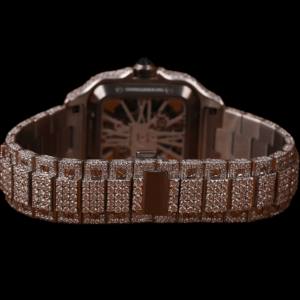 New Arrival Square <b>Skeleton</b> Customized Dial Moissanite Diamond Fashion Certified Wristwatch Attractive 41MM Stunning <b>Man's</b> Gift - Product Image 4