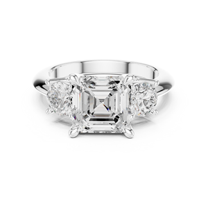 Premium Quality Trillion Cut Lab Grown Diamond <b>Ring</b> <b>Crafted</b> From 14K White Gold Wholesale OEM Fine Jewelry Manufacturer Supplier - Product Image 4