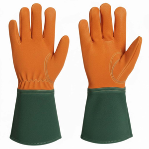 Gants en cuir de vachette pleine fleur de qualité supérieure ODM pour le jardinage, l'aménagement paysager, avec manchette de sécurité, pour la cheminée, le camping et les activités de plein air - Product Image 4