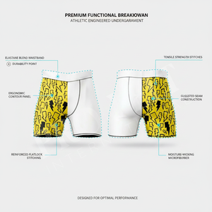 Pantalones Cortos de Compresión de Alto Rendimiento para Yoga y Fitness, Uso en Interiores y Exteriores, Diseño de Logotipo Personalizado, para Hombre - Product Image 2