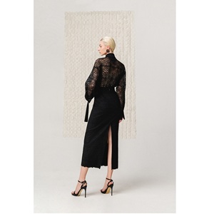 Jupes pour femmes prêtes à être expédiées, ODM ALTHEA MIDI SKIRT, coton japonais écologique, dentelle, jupe longue bio pour femmes de WhiteAnt - Product Image 3