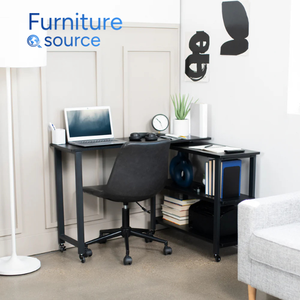 โต๊ะเมลามีน MDF ร่วมสมัยรูปตัว L ผู้ผลิตเฟอร์นิเจอร์ที่เชื่อถือได้สำหรับสำนักงานบริษัทที่ทนทานขยายได้ - Product Image 3