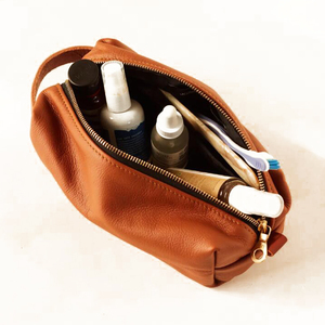 Premium Leather <b>Men</b> Travel Toiletry Bag Dopp Shaving Kit Organizer Travel Kit <b>Pouch</b> Bag for for <b>Men</b>. - Product Image 4