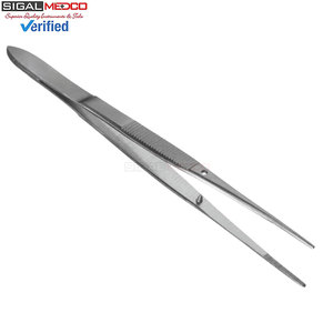 แหนบจับตัวอย่างแบบไม่มีฟัน ปลายหยักตรง ขนาด 10 ซม. / 3.9 นิ้ว ยี่ห้อ Iris Dressing Tissue รุ่น Short Delicate Fishing Forceps สำหรับงานในห้องปฏิบัติการ - Product Image 4