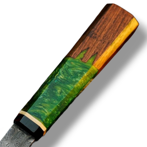Cuchillos de Chef Damasco al por Mayor con Hoja Afilada, Acabado de Acero con Patrón Único y Mango de Resina de Madera para Profesionales - Product Image 4