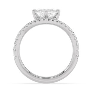 แหวนวงเชฟรอนประดับเพชรทรงรี 10K โรสโกลด์สุดหรู 3.38 กะรัต - Product Image 4
