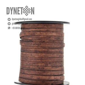Fashion Jewelry Making 6mm Flat <b>Leather</b> Cord Original Full-grain <b>Leather</b> for <b>Bracelets</b> Necklace DIY Craft Accessories - Product Image 4