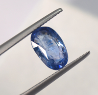 Zafiro natural color azul acuamarina, corte almohada alargado, 3.70 ct, 10.6X7.7X4.7 mm, zafiro azul suelto para la elaboración de joyas