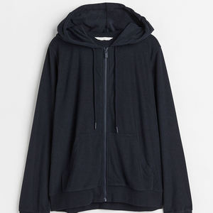 Sweat-shirt à capuche court décontracté pour femme, imprimé uni, anti-boulochage, hiver, poches brodées, manches longues, tricoté - Product Image 5