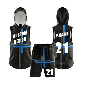 Tenues de flag football 7 contre 7, uniformes de football personnalisés, ensemble entièrement sublimé avec sweats à capuche et shorts de compression - Product Image 3
