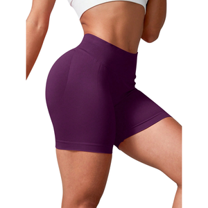 Shorts de Yoga OEM de Fábrica con Efecto Scrunch, Cintura Media, Estampado por Transferencia Térmica, Spandex/Poliéster, Transpirables, de Secado Rápido, Ecológicos - Product Image 3