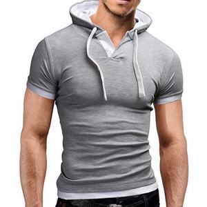 Nouvelle arrivée de qualité T-shirt de sport à capuche pour hommes et femmes Chemises en tissu polyester de coton avec logo personnalisé et étiquettes - Product Image 4