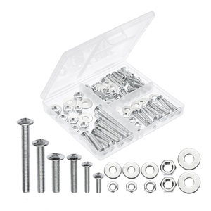 Vis à tête cylindrique DIN 912 M4 M5 M6 M8 M10 en acier inoxydable avec rondelles plates, boulons et écrous à six <span class=keywords><strong>pans</strong></span> creux (Allen) - Product Image 1