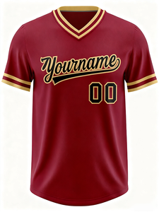 Camiseta de béisbol virgen para hombre, 100% poliéster, de alta calidad, al por mayor. Logotipos personalizados bordados - Product Image 5