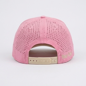 Casquette Snapback personnalisée à 5 panneaux, visière pré-courbée, respirante, perforée, pour activités de plein air, voyage, sport, streetwear, unisexe, OEM ODM, golf - Product Image 4