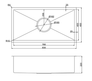Embossed 304 Stainless Steel Handmade Undermount Single Bowl Rectangular <b>Kitchen</b> <b>Sink</b> Brushed Surface 3-Year Warranty OEM - Product Image 5