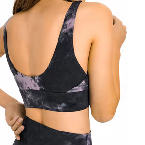 Ensemble de yoga sans couture en nylon coloré pour femme, avec soutien-gorge dos nu et leggings élastiques taille haute, confortable, grandes tailles, pour le fitness et les activités sportives - Product Image 4