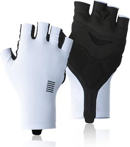 ถุงมือปั่นจักรยาน-ถุงมือจักรยานระบายอากาศได้, ถุงมือกีฬาแบบมีแผ่นรองนิ้วครึ่งนิ้ว, ถุงมือปั่นจักรยานกันลื่น, ถุงมือจักรยานดูดซับแรงกระแทก - Product Image 1