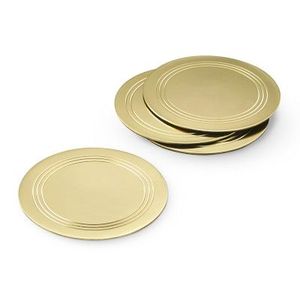 Elegant Metal <b>Coasters</b> Set With Decorative Cutout Design For Dining Tables And Luxury Home Accessories - Product Image 2