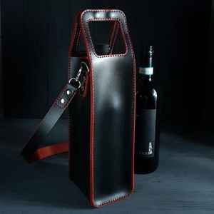 Imra Impex - Funda para Botella de Vino Hecha a Mano, de Cuero Genuino Vintage, con Correa, Duradera, Impermeable, Protectora y a Prueba de Polvo, para Regalo - Product Image 1