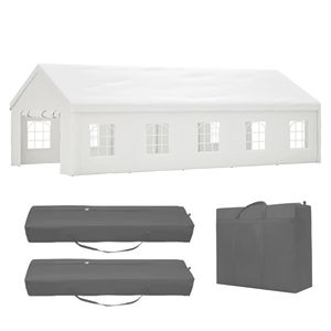 16x32FT Heavy Duty Outdoor <b>Canopy</b> Gazebo Wedding & Party <b>Tent</b> with 3 Storage Bags & Removable Sidewalls - Product Image 3