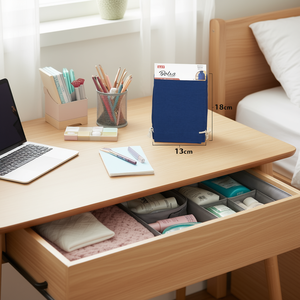 Borsa multiuso Ilan 13x18 cm 2 pezzi, blu navy, custodia portaoggetti - Product Image 2