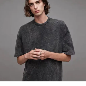<b>Men's</b> Oversized Solid Color Short Sleeve T-<b>Shirt</b> 100% Cotton Jersey O-Neck Casual Fit Regular Length Printed Vintage Style - Product Image 3
