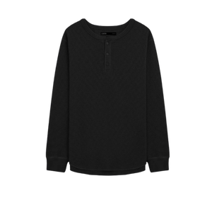 Pull-over décontracté noir uni à manches longues en coton doux et respirant pour usage quotidien – Vente en gros - Product Image 2