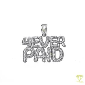 Luxury "4Ever Paid " Pendant Moissanite Diamond Rapper Necklace Gold Plated Jewelry Gift - Product Image 5