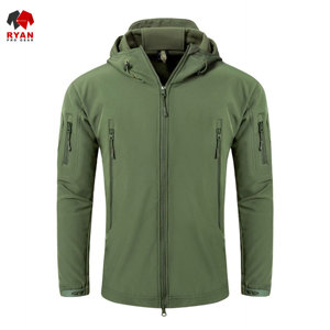 เสื้อแจ็คเก็ตซอฟต์เชลล์ผู้ชายแบบถัก ทอเรียบ กันลม กันน้ำ ระบายอากาศได้ดี พร้อมบริการสกรีนโลโก้ด้านหน้าตามสั่ง ขายส่งแบบ OEM - Product Image 4