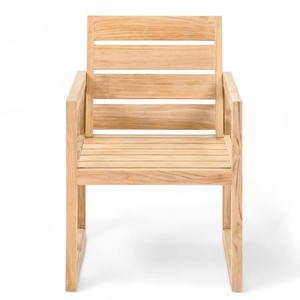 Conjunto de Sillas de Comedor para Exteriores con Diseño Minimalista y Estructura de Madera de Teca para Decoración del Hogar - Product Image 5