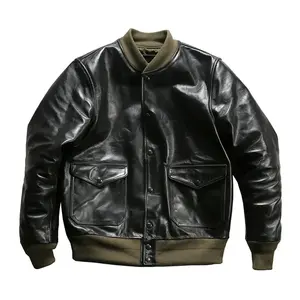 Chaquetas de Hombre de Alta Calidad del Fabricante, Chaqueta de Cuero PU Personalizada, Chaqueta Clásica Sólida para Hombre - Product Image 6