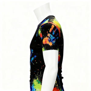 T-shirts d'été personnalisés pour hommes imprimés par sublimation, 100 % coton, écologiques, extensibles, respirants, séchage rapide, vêtements de sport en gros - Product Image 4