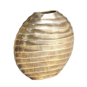 Vase de conception de lune d'or décor de mariage artisanat en métal pots de fleurs de luxe prix abordable vase de fleur métallique décoration de la maison - Product Image 6