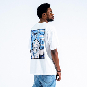 T-shirt oversize pour homme en coton lourd, coupe ample, épaules tombantes, style streetwear, été, impression de logo personnalisé, 100 % coton - Product Image 6