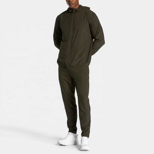 Men Lightweight Windbreaker Tracksuit Set Hooded Zip Jacket Jogger Pants OEM ODM Custom Sportswear Wholesale - Product Image 3