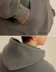 Sweat à capuche ample de haute qualité à épaules tombantes, choix populaire des clients, en tissu éponge de coton, pour homme, idéal pour l'extérieur - Product Image 4