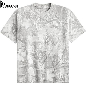 Camiseta de Camuflaje Sublimada para Hombre al por Mayor OEM, Camiseta de Camuflaje de Poliéster de Secado Rápido con Logotipo Personalizado, Ropa Táctica para Exteriores - Product Image 1