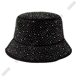 Chapeaux Bob SIBRIN Personnalisés avec Strass Scintillants et Diamants, Casquettes Unisexe Streetwear pour Festivals en Plein Air et Soirées Rave (Lot) - Product Image 4