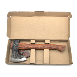 Hache de survie avec manche en bois, tête en acier forgé, lame de 11,3 cm, longueur totale de 38 cm - Product Image 3