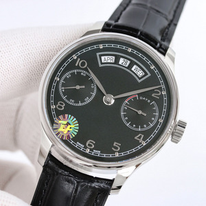 Reloj de Hombre Mecánico Automático, Moderno, Clásico y Lujoso, con Esfera Negra, Correa de Cuero, Estilo Deportivo Casual, con Indicador de Fecha - Product Image 2
