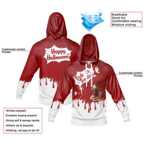 Best Quality 100% Polyester Lightweight Casual Style <b>Halloween</b> Design Sublimated Sweatshirt Pullover Unisex Breathable <b>Hoodie</b> - Product Image 4