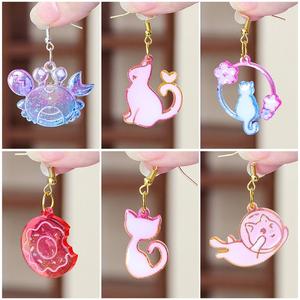 Cute Cat Earrings Small Animal Eardrops Earrings Earrings Keychain Pendant <b>Resin</b> <b>Silicone</b> <b>Mold</b> - Product Image 3