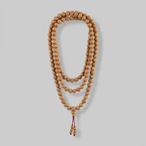 Genuine Riddhi Siddhi Meditation Beads-Sandalwood Round Natural Dark Golden Brown Bulk Pack From Rajasthan - Product Image 1