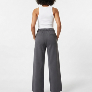 OEM High Quality Heavy Fabric Breathable Gray Sweatpants Joggers Winter Women's Workout Straight Pants Running Oversized <b>Trouser</b> - Product Image 3
